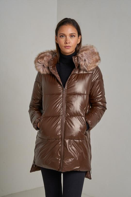 Doudounes Femme Vert Attrait Paris AT8332B Efashion Paris