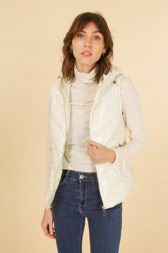 Doudounes Femme Blanc Attrait Paris AT8366B Efashion Paris