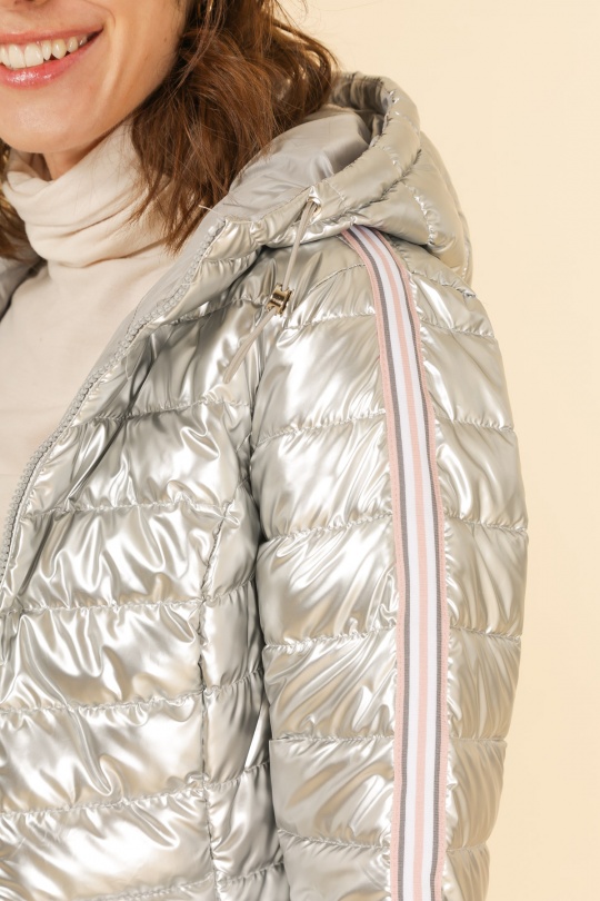 Doudounes Femme Argent Attrait Paris AT8368B Efashion Paris