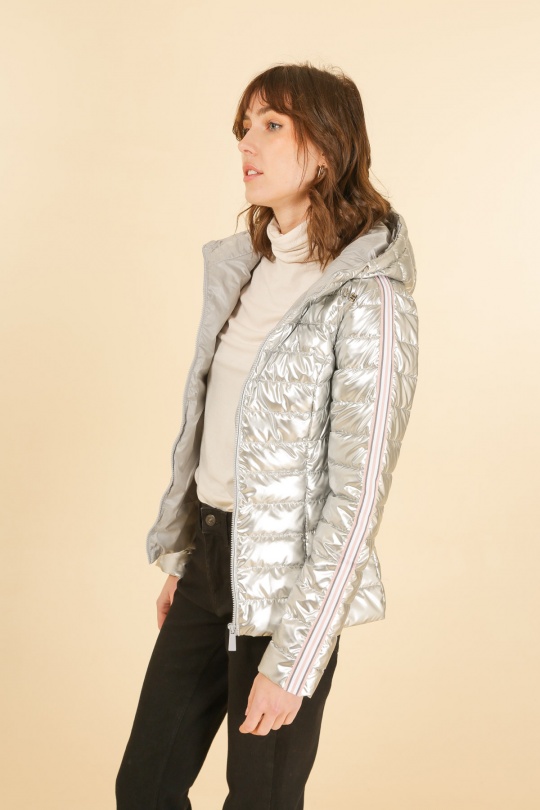 Doudounes Femme Argent Attrait Paris AT8368B Efashion Paris