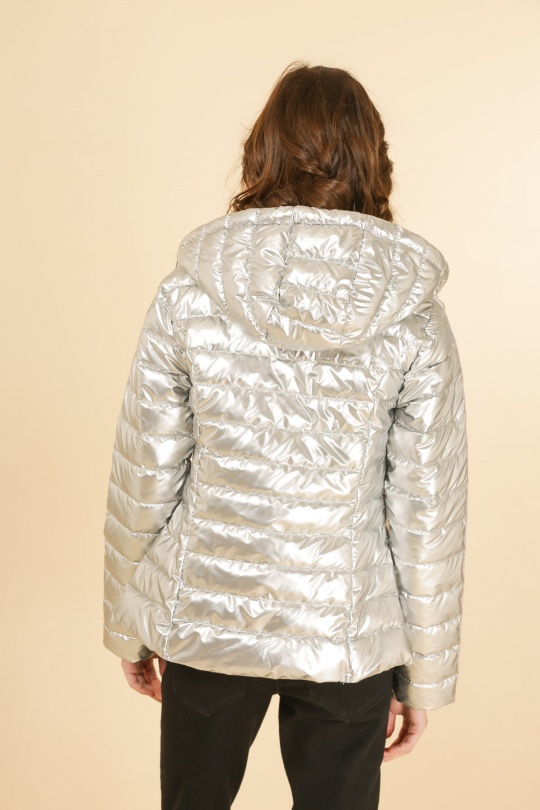 Doudounes Femme Argent Attrait Paris AT8368B Efashion Paris
