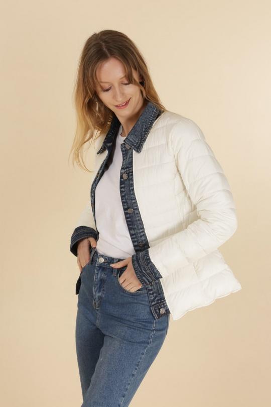 Doudounes Femme Jaune clair Attrait Paris AT8288 Efashion Paris