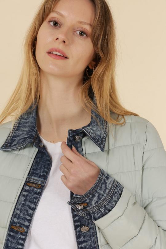 Doudounes Femme Jaune clair Attrait Paris AT8288 Efashion Paris