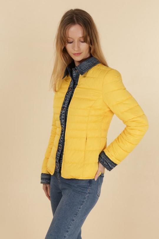 Doudounes Femme Jaune clair Attrait Paris AT8288 Efashion Paris