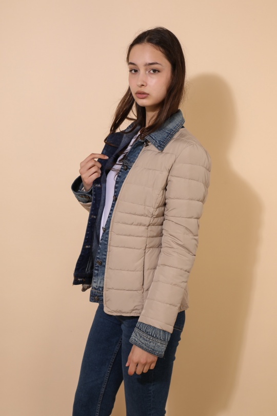 Doudounes Femme Jaune clair Attrait Paris AT8288 Efashion Paris