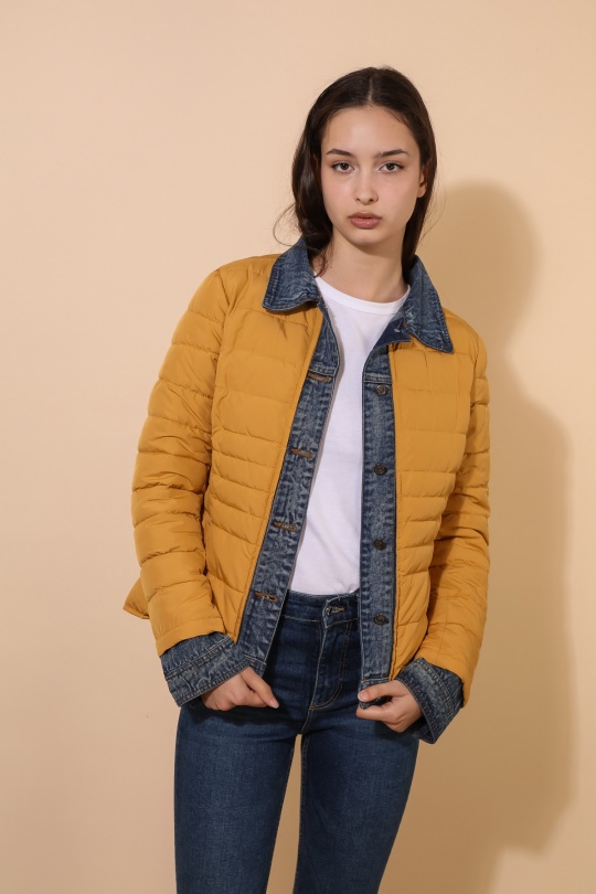 Doudounes Femme Jaune clair Attrait Paris AT8288 Efashion Paris