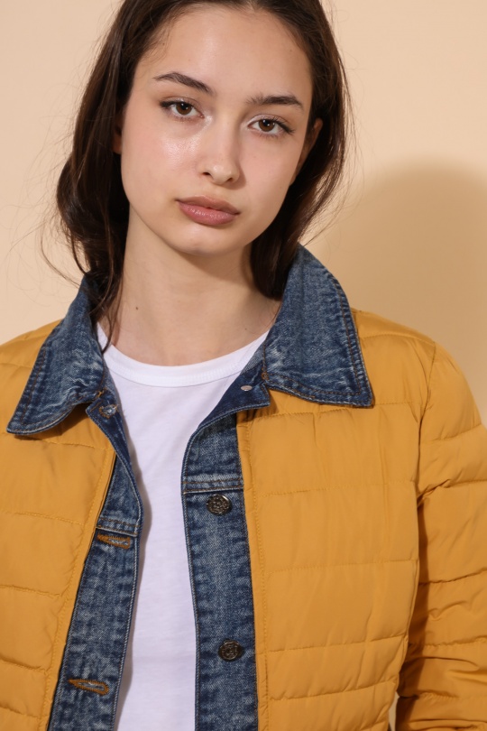 Doudounes Femme Jaune clair Attrait Paris AT8288 Efashion Paris