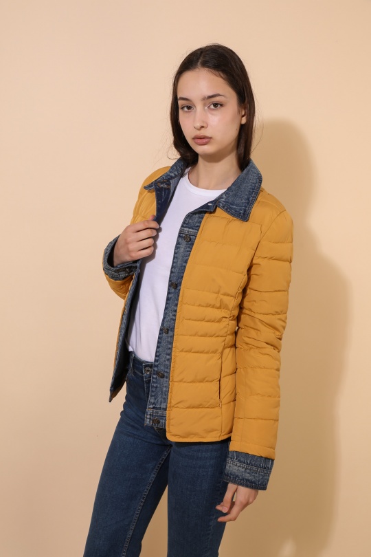 Doudounes Femme Jaune clair Attrait Paris AT8288 Efashion Paris