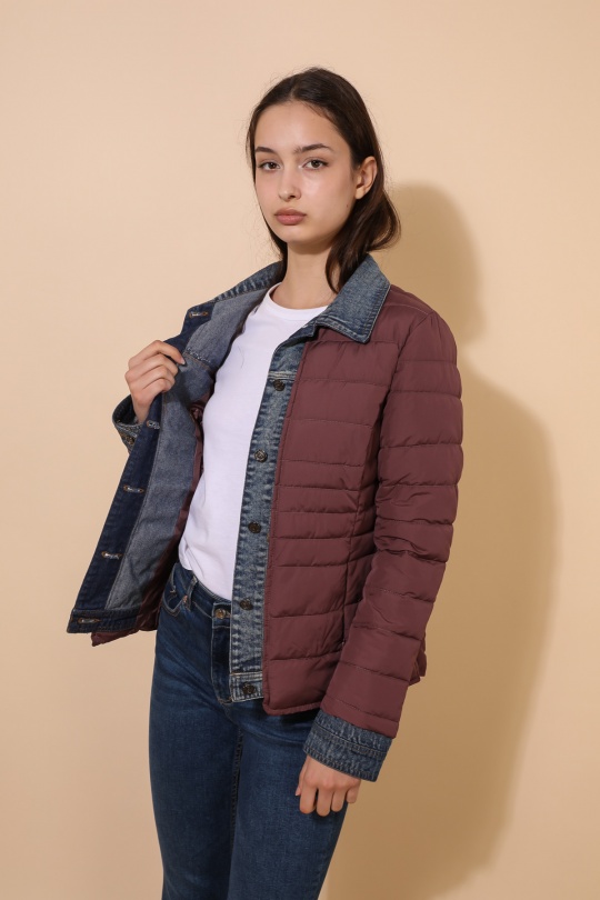 Doudounes Femme Jaune clair Attrait Paris AT8288 Efashion Paris