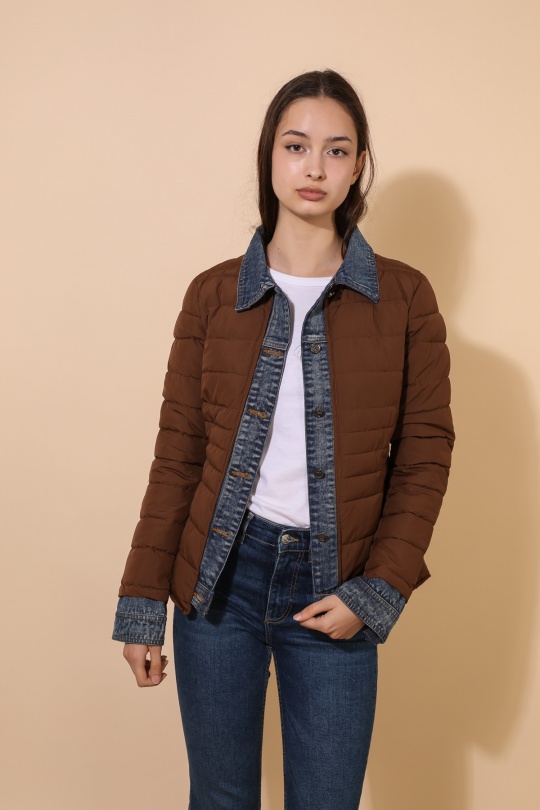 Doudounes Femme Jaune clair Attrait Paris AT8288 Efashion Paris