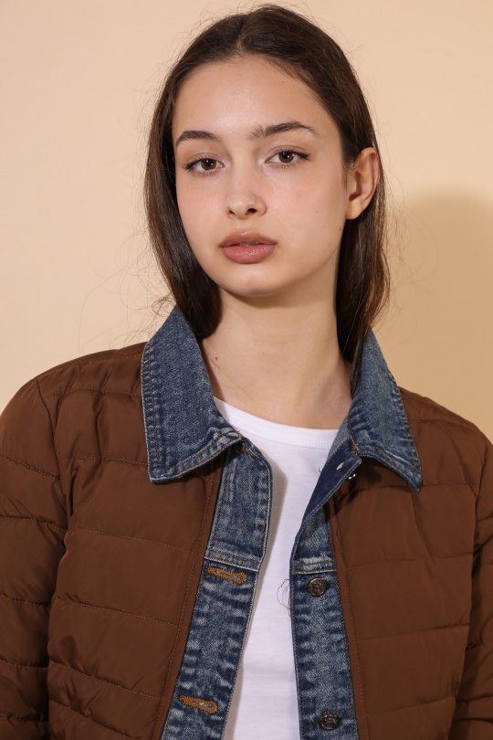 Doudounes Femme Jaune clair Attrait Paris AT8288 Efashion Paris