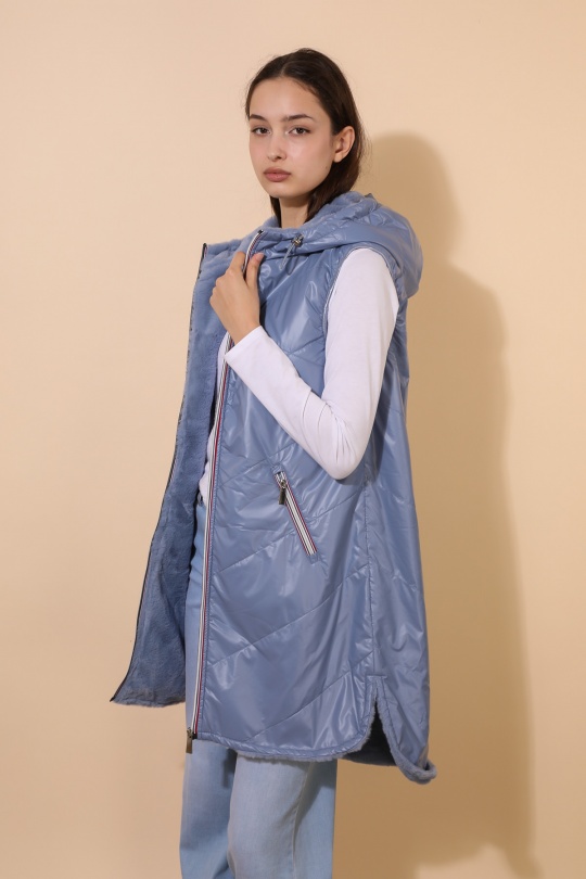 Doudounes Femme Bleu jean Attrait Paris AT8391B Efashion Paris