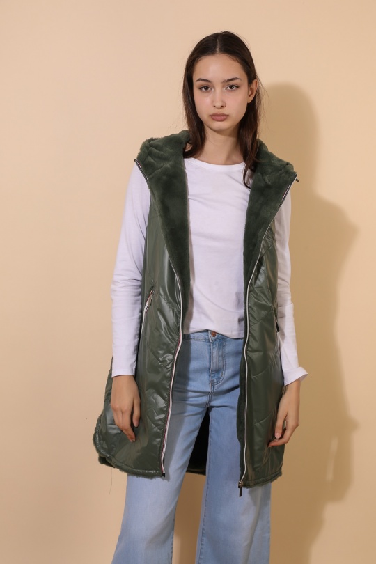 Doudounes Femme Bleu jean Attrait Paris AT8391B Efashion Paris