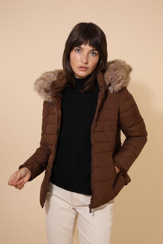 Doudounes Femme Beige Attrait Paris AT8232. Efashion Paris