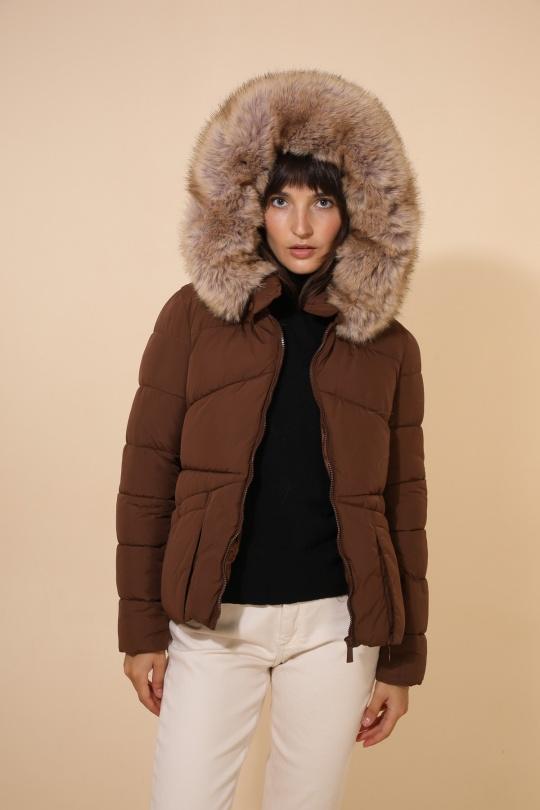 Doudounes Femme Chocolat Attrait Paris AT8383 Efashion Paris