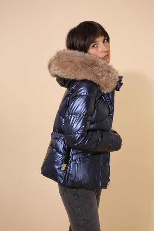 Doudounes Femme Bleu marine Attrait Paris AT8383B Efashion Paris