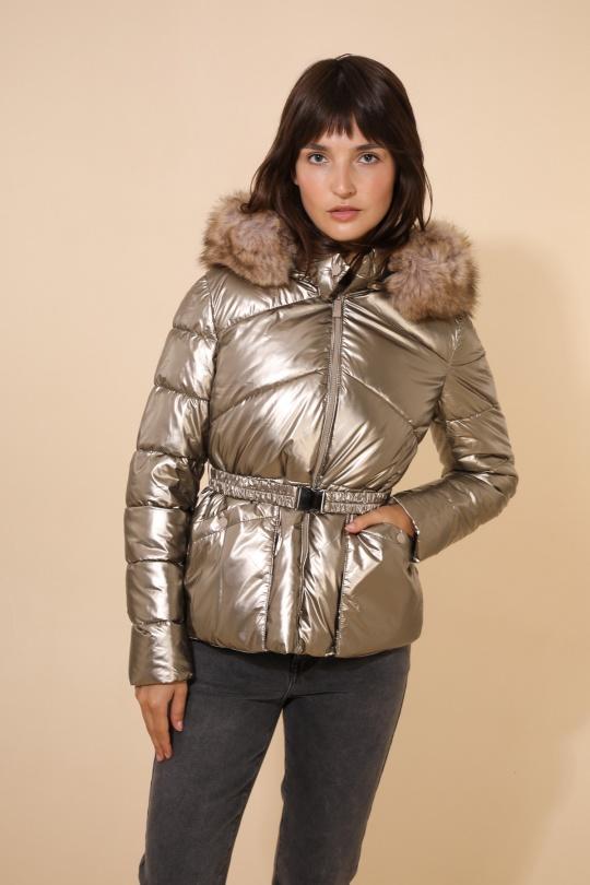 Doudounes Femme Bleu marine Attrait Paris AT8383B Efashion Paris