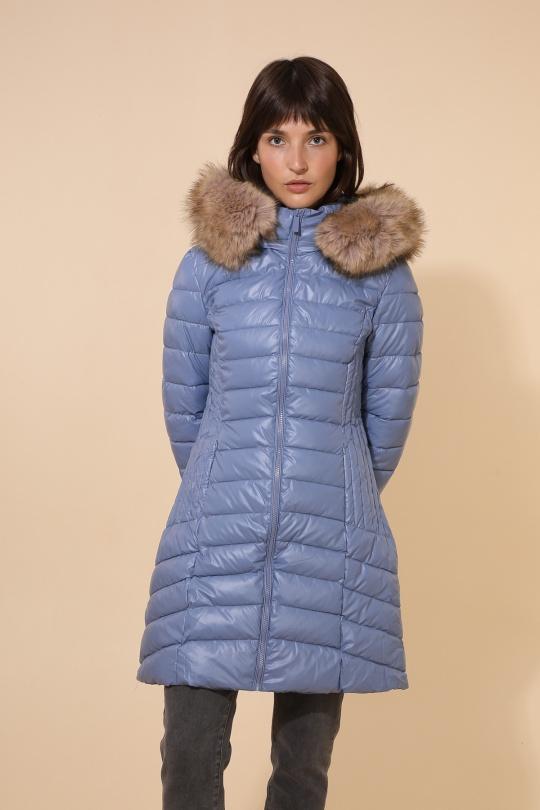 Doudounes Femme Bleu jean Attrait Paris AT8258B Efashion Paris