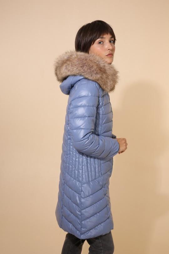 Doudounes Femme Bleu jean Attrait Paris AT8258B Efashion Paris