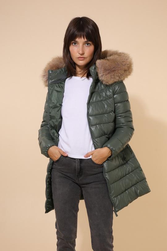 Doudounes Femme Vert sapin Attrait Paris AT8267B. Efashion Paris