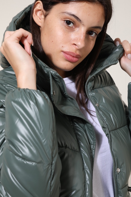 Doudounes Femme Vert Attrait Paris AT8506B Efashion Paris