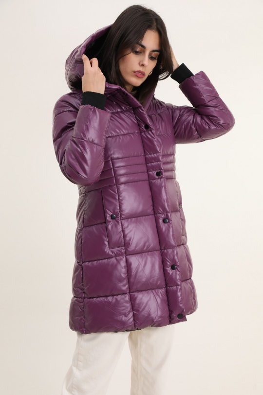 Doudounes Femme Violet Attrait Paris AT8392B Efashion Paris