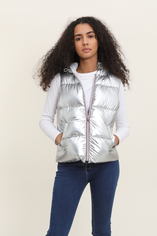 Doudounes Femme Argent Attrait Paris AT8520B Efashion Paris