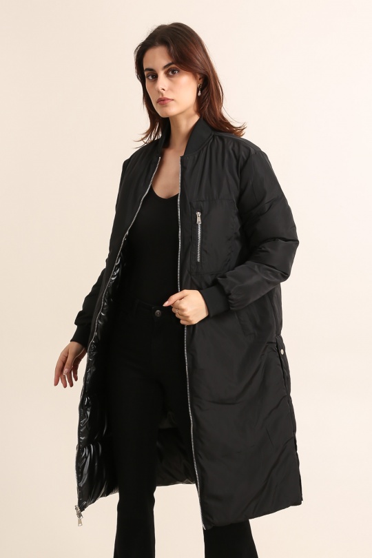 Doudounes Femme Noir Attrait Paris AT8532B Efashion Paris