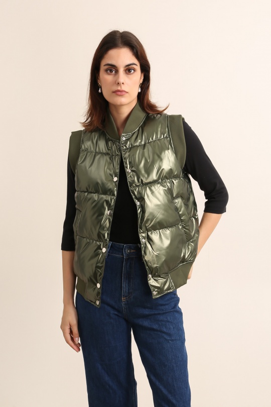 Doudounes Femme Kaki Attrait Paris AT8530B Efashion Paris