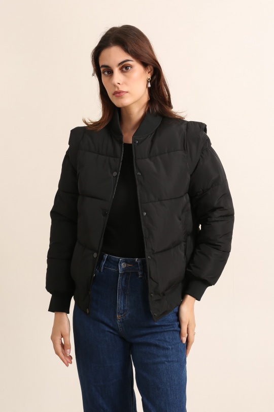 Doudounes Femme Noir Attrait Paris AT8531 Efashion Paris