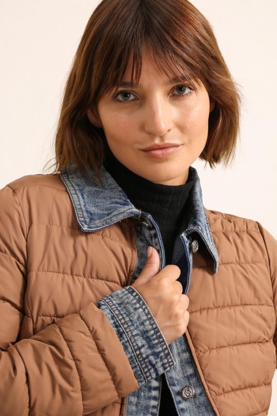 Doudounes Femme Jaune clair Attrait Paris AT8288 Efashion Paris