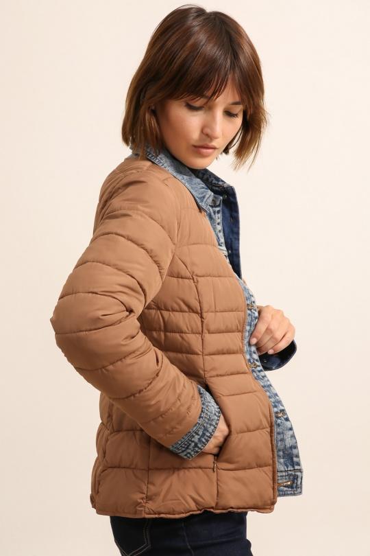 Doudounes Femme Jaune clair Attrait Paris AT8288 Efashion Paris