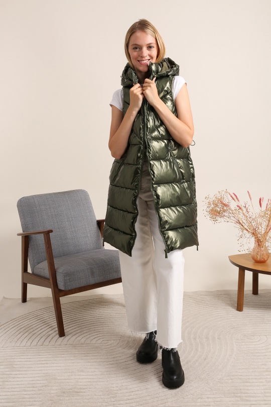 Doudounes Femme Kaki Attrait Paris AT8306B Efashion Paris