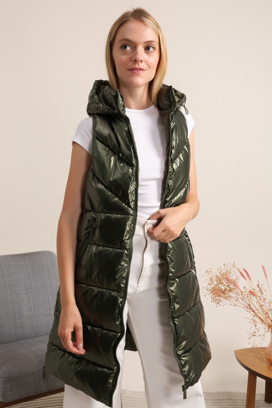 Doudounes Femme Kaki Attrait Paris AT8306B Efashion Paris