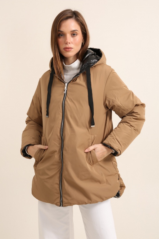 Doudounes Femme Noir Attrait Paris AT8535B Efashion Paris