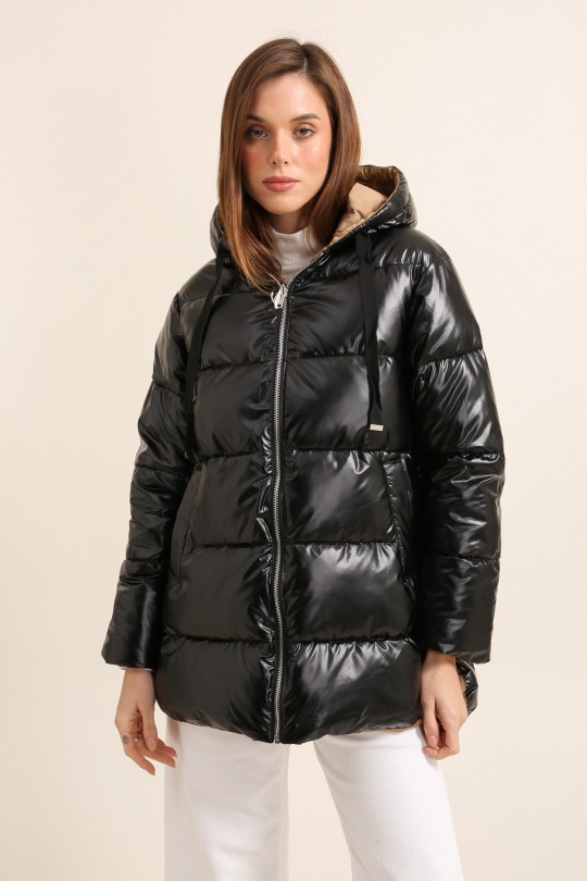 Doudounes Femme Noir Attrait Paris AT8535B Efashion Paris