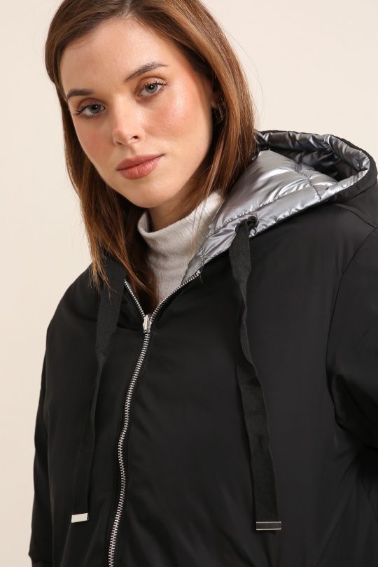 Doudounes Femme Noir Attrait Paris AT8535B Efashion Paris