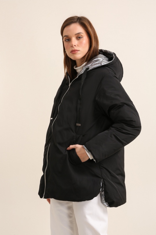 Doudounes Femme Noir Attrait Paris AT8535B Efashion Paris