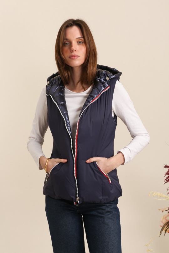 Doudounes Femme Bleu marine Attrait Paris AT8572B Efashion Paris