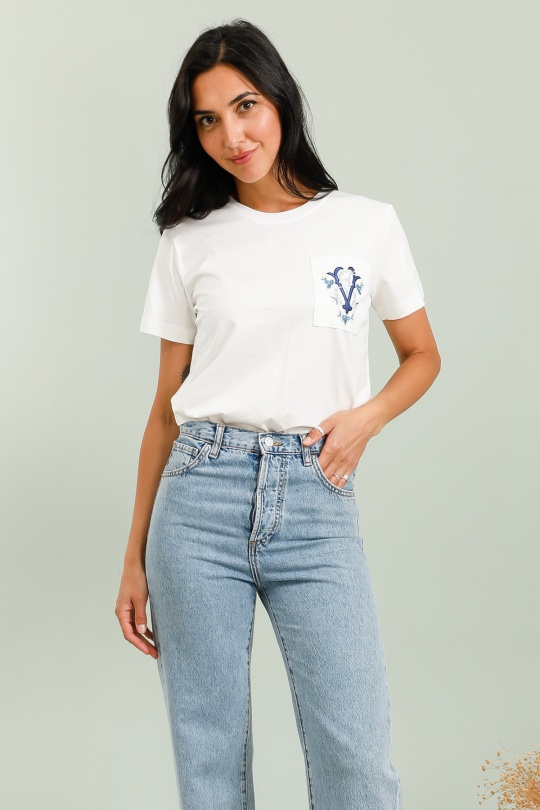 T-shirts Women White Attrait Paris S2051 Efashion Paris