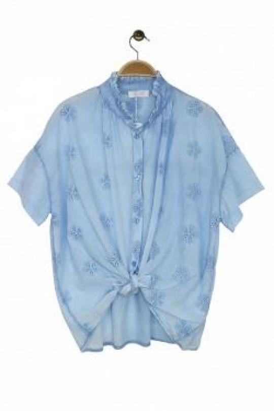 Chemises Femme Bleu ciel Attrait Paris GH5120 Efashion Paris