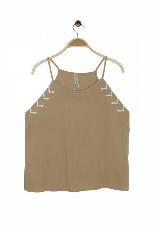 Débardeurs Femme Beige Attrait Paris AG1995 Efashion Paris