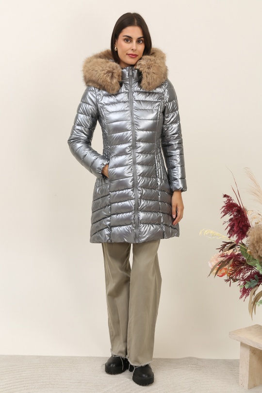 Doudounes Femme Bleu jean Attrait Paris AT8258B Efashion Paris