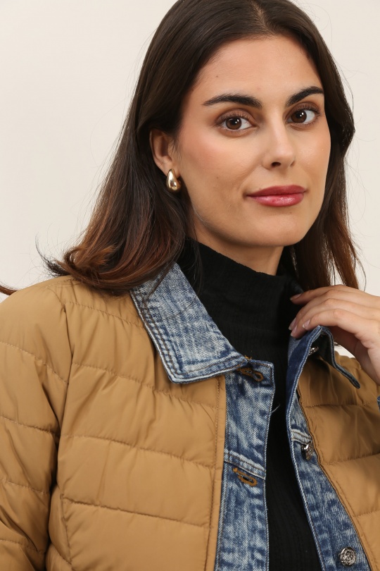 Doudounes Femme Jaune clair Attrait Paris AT8288 Efashion Paris