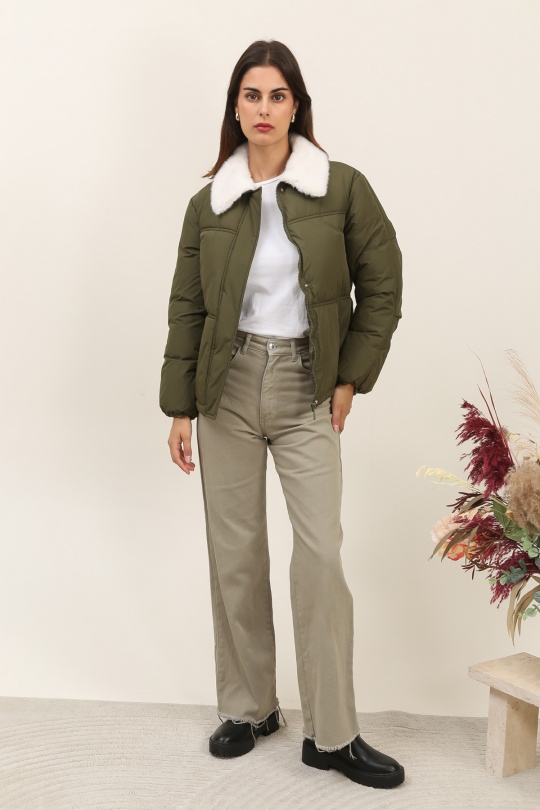 Doudounes Femme Kaki Attrait Paris AT8576 Efashion Paris