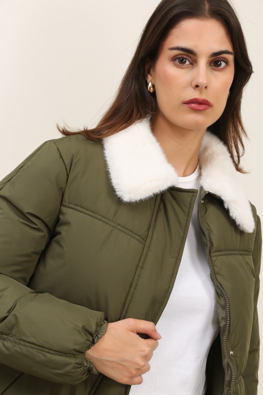 Doudounes Femme Kaki Attrait Paris AT8576 Efashion Paris