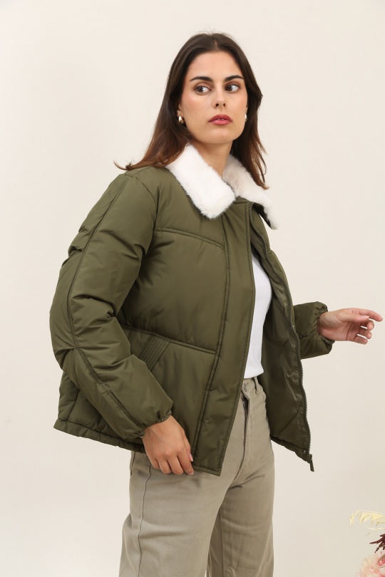 Doudounes Femme Kaki Attrait Paris AT8576 Efashion Paris