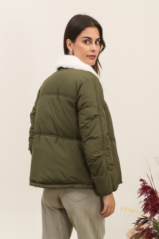 Doudounes Femme Kaki Attrait Paris AT8576 Efashion Paris