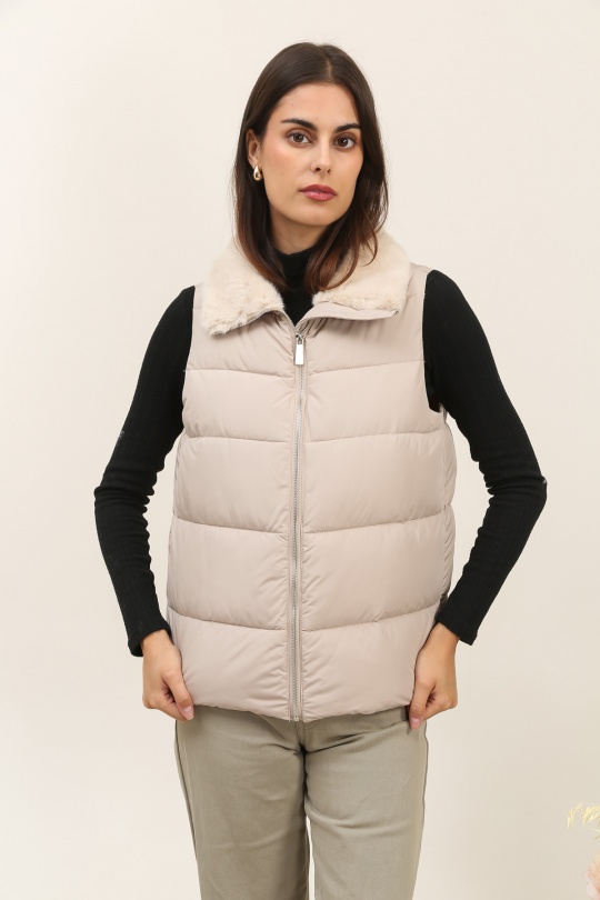 Doudounes Femme Beige Attrait Paris AT8591 Efashion Paris