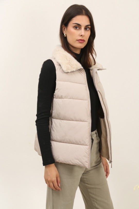 Doudounes Femme Beige Attrait Paris AT8591 Efashion Paris